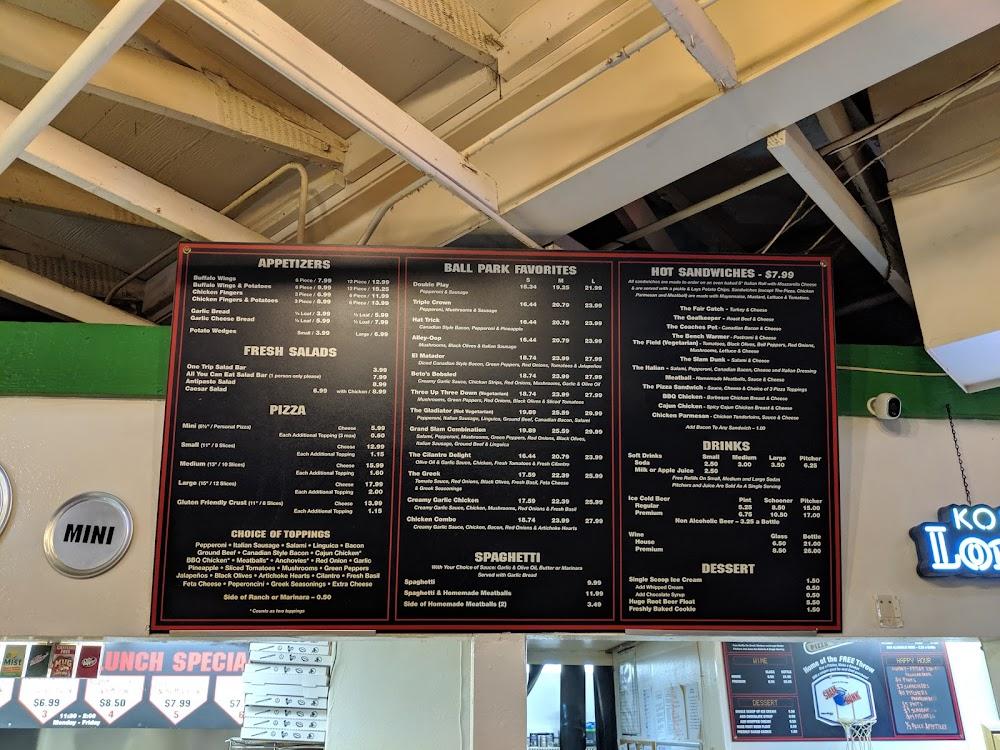 Ball Park Pizza Menu image 4